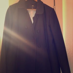Satin Pea Coat Dress Coat H&M